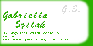 gabriella szilak business card