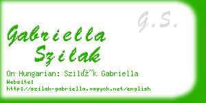 gabriella szilak business card